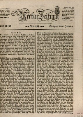 Neckar-Zeitung Samstag 15. Juli 1826