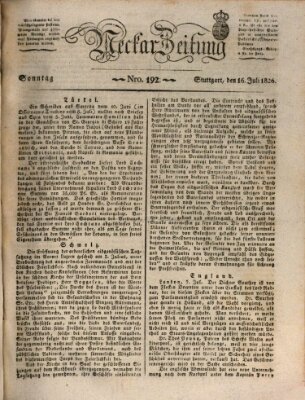 Neckar-Zeitung Sonntag 16. Juli 1826