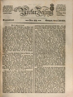 Neckar-Zeitung Samstag 22. Juli 1826