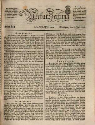 Neckar-Zeitung Dienstag 25. Juli 1826