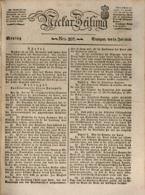 Neckar-Zeitung Montag 31. Juli 1826