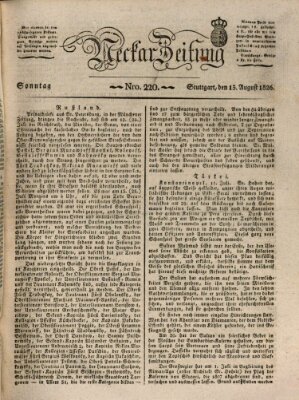 Neckar-Zeitung Sonntag 13. August 1826