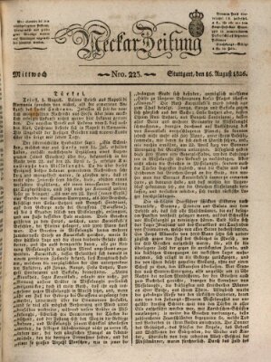 Neckar-Zeitung Mittwoch 16. August 1826