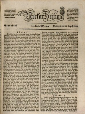 Neckar-Zeitung Samstag 19. August 1826