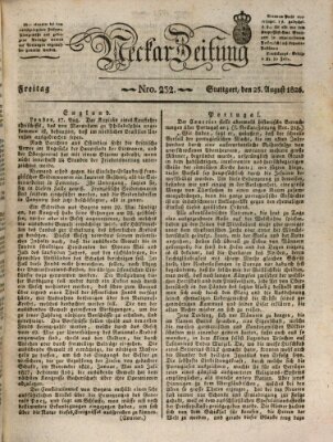 Neckar-Zeitung Freitag 25. August 1826