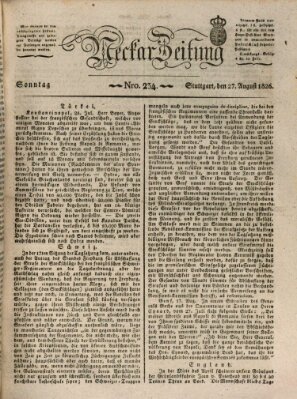 Neckar-Zeitung Sonntag 27. August 1826