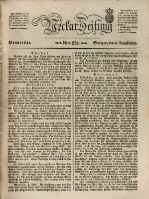 Neckar-Zeitung Donnerstag 31. August 1826