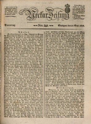 Neckar-Zeitung Sonntag 10. September 1826