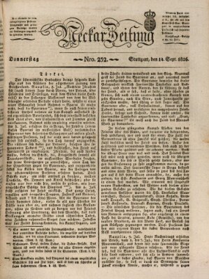 Neckar-Zeitung Donnerstag 14. September 1826