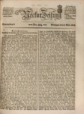 Neckar-Zeitung Samstag 16. September 1826