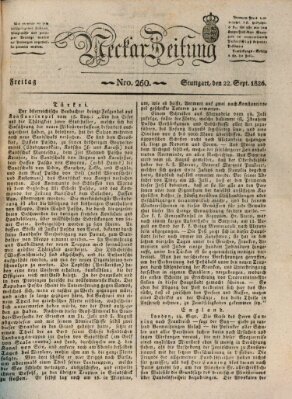 Neckar-Zeitung Freitag 22. September 1826