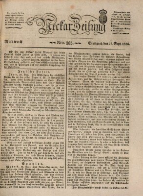 Neckar-Zeitung Mittwoch 27. September 1826