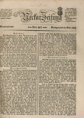 Neckar-Zeitung Samstag 30. September 1826