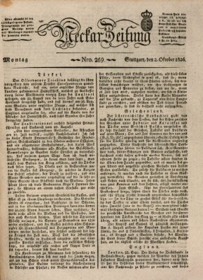 Neckar-Zeitung Montag 2. Oktober 1826