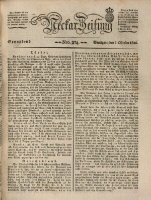 Neckar-Zeitung Samstag 7. Oktober 1826