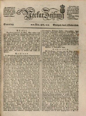 Neckar-Zeitung Sonntag 8. Oktober 1826