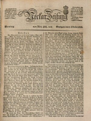 Neckar-Zeitung Montag 9. Oktober 1826