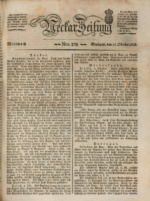 Neckar-Zeitung Mittwoch 11. Oktober 1826