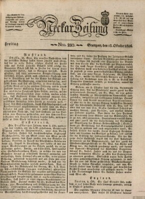 Neckar-Zeitung Freitag 13. Oktober 1826