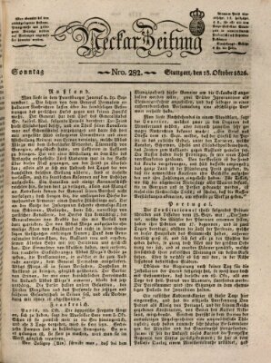 Neckar-Zeitung Sonntag 15. Oktober 1826