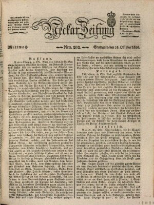 Neckar-Zeitung Mittwoch 25. Oktober 1826