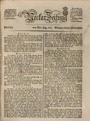 Neckar-Zeitung Freitag 27. Oktober 1826