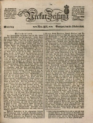 Neckar-Zeitung Montag 30. Oktober 1826