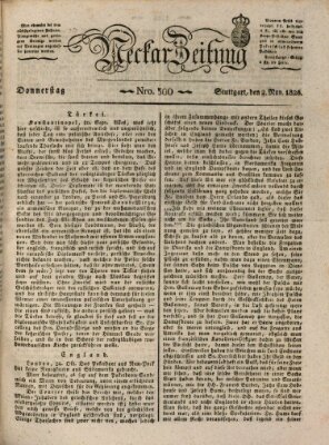 Neckar-Zeitung Donnerstag 2. November 1826