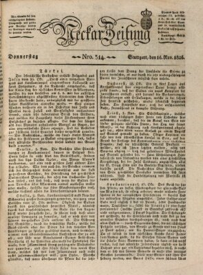 Neckar-Zeitung Donnerstag 16. November 1826