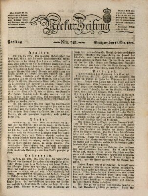 Neckar-Zeitung Freitag 17. November 1826