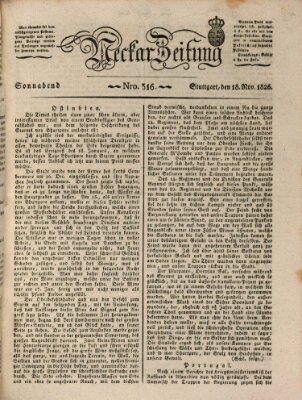 Neckar-Zeitung Samstag 18. November 1826