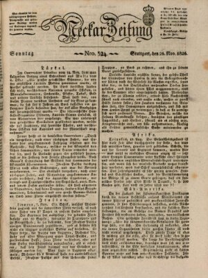 Neckar-Zeitung Sonntag 26. November 1826