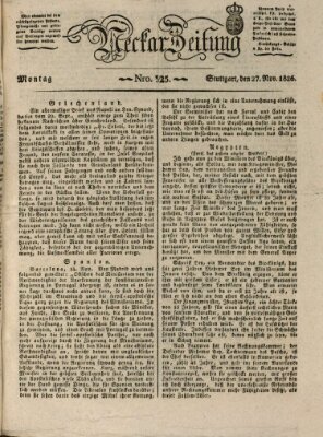 Neckar-Zeitung Montag 27. November 1826