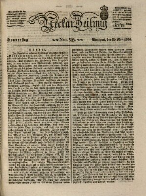 Neckar-Zeitung Donnerstag 30. November 1826