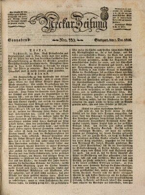 Neckar-Zeitung Samstag 2. Dezember 1826