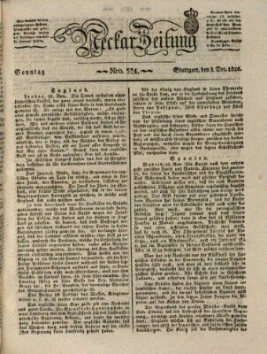 Neckar-Zeitung Sonntag 3. Dezember 1826