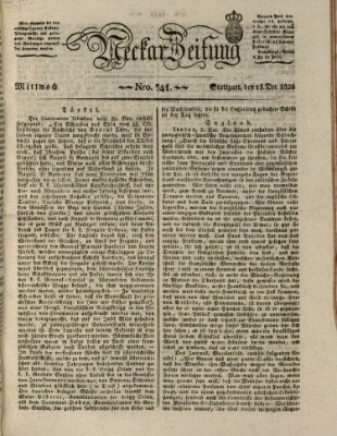 Neckar-Zeitung Mittwoch 13. Dezember 1826