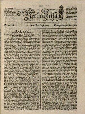 Neckar-Zeitung Sonntag 17. Dezember 1826