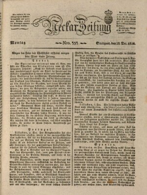 Neckar-Zeitung Montag 25. Dezember 1826