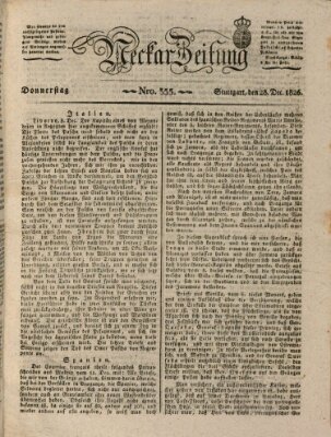 Neckar-Zeitung Donnerstag 28. Dezember 1826