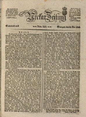 Neckar-Zeitung Samstag 30. Dezember 1826