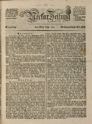 Neckar-Zeitung Sonntag 31. Dezember 1826