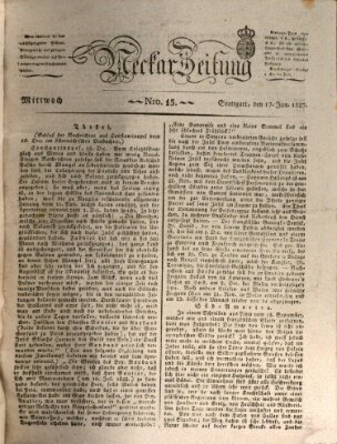 Neckar-Zeitung Mittwoch 17. Januar 1827