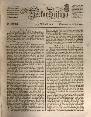 Neckar-Zeitung Mittwoch 14. Februar 1827