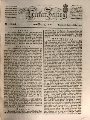 Neckar-Zeitung Mittwoch 21. Februar 1827