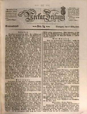 Neckar-Zeitung Samstag 17. März 1827