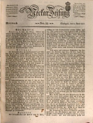 Neckar-Zeitung Mittwoch 11. April 1827