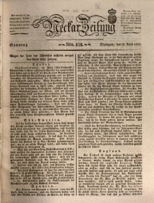 Neckar-Zeitung Sonntag 15. April 1827