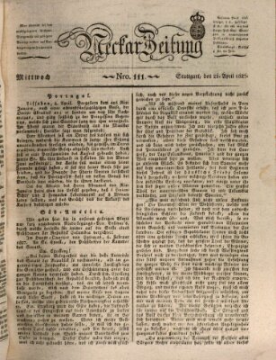 Neckar-Zeitung Mittwoch 25. April 1827