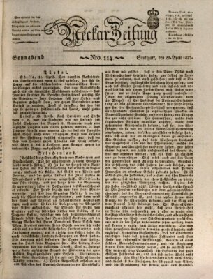 Neckar-Zeitung Samstag 28. April 1827